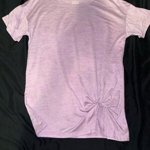 All in Motion Purple Tie Front Short Sleeve Tee